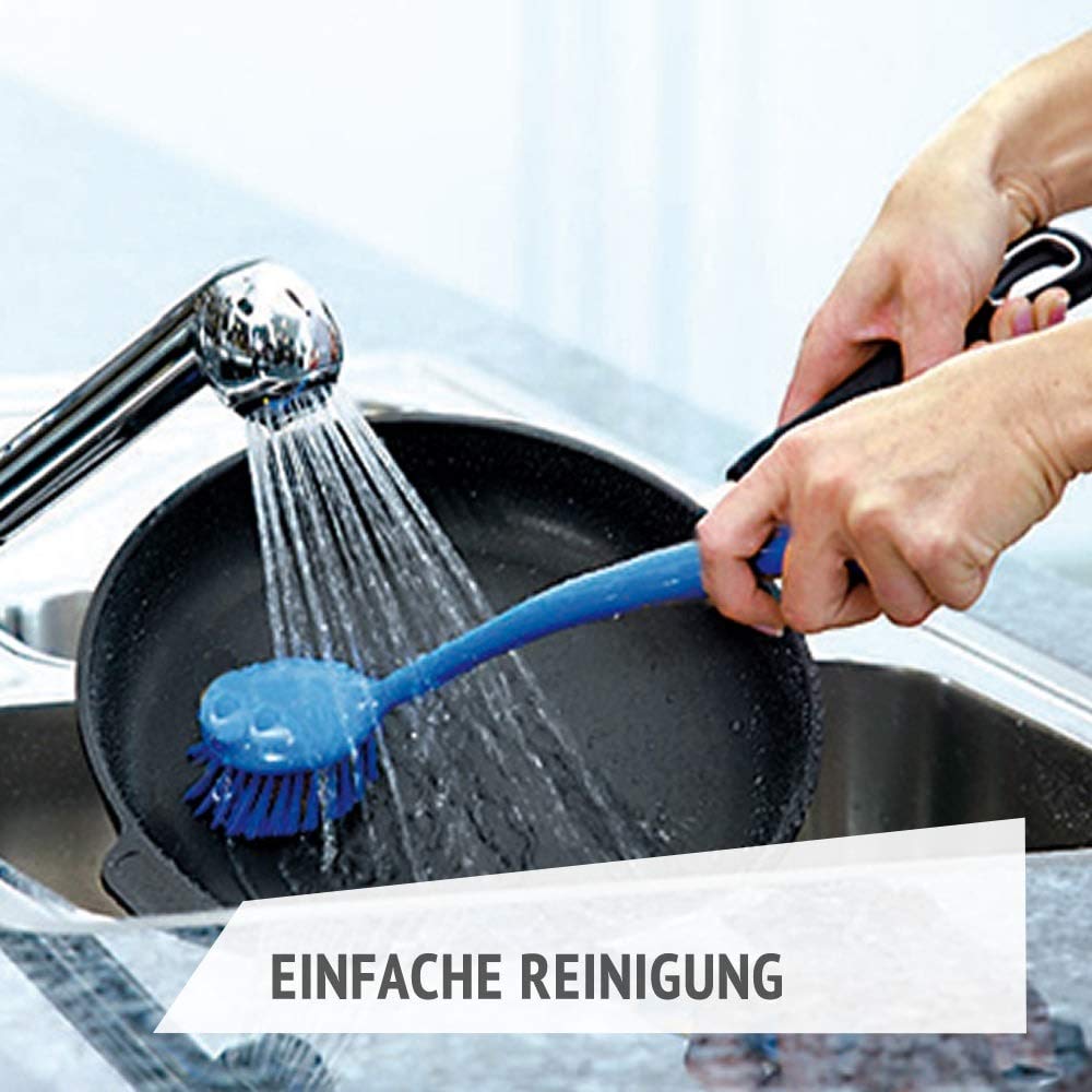 Original Gundel GUSS-WOK INDUKTION, Ø 30 cm, Höhe 10 cm, Rühr-Pfanne PFOA-frei, Akku-Therm Boden – fester Stiel