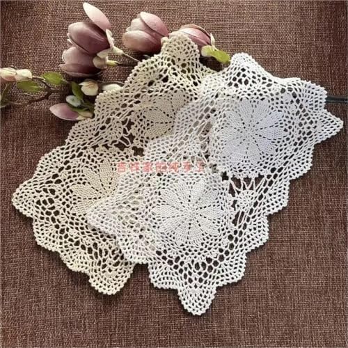 Napperon dentelle coton pour protéger meuble bois rayures salon - 5