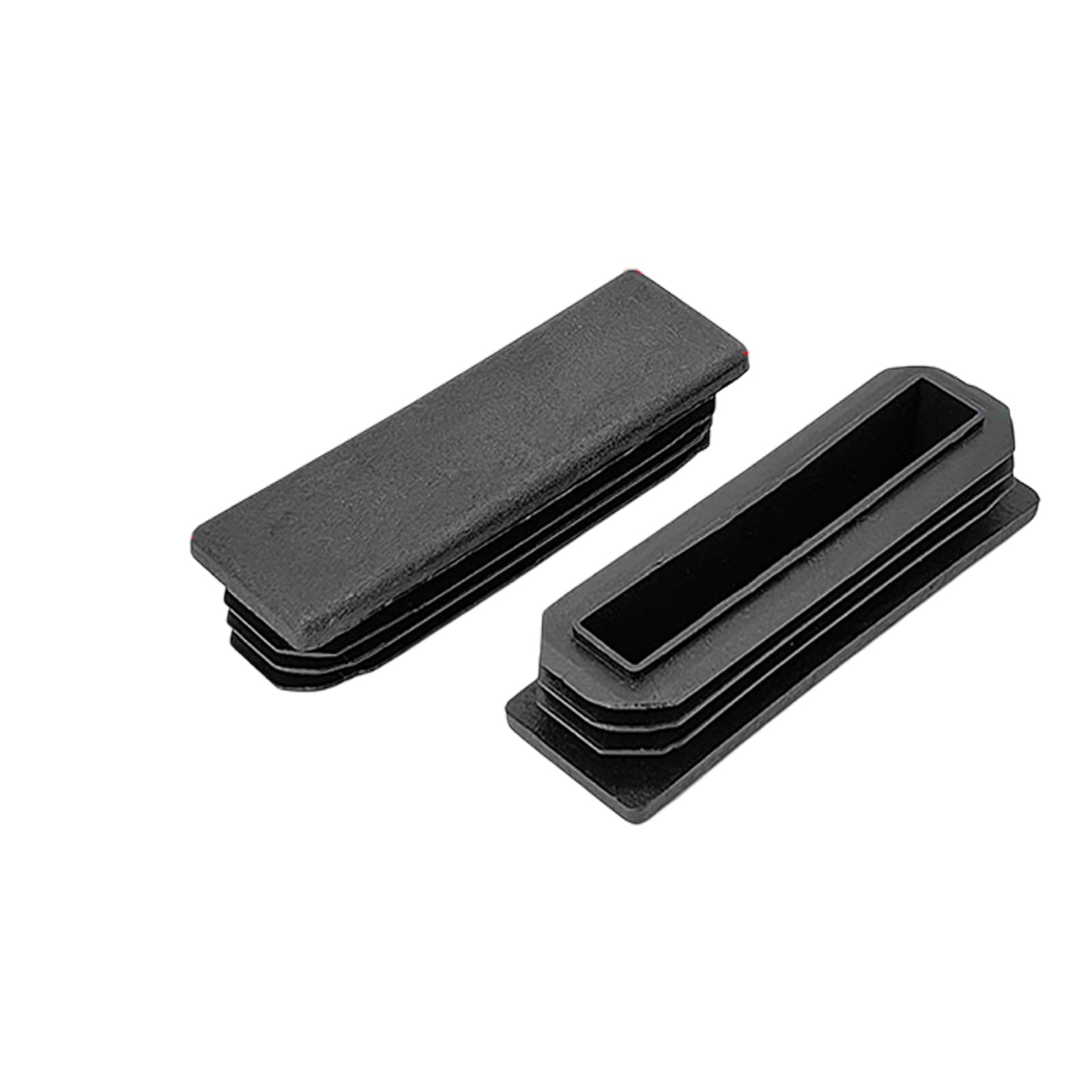 12Pcs Black Rectangle Blanking End Caps Tubing End Cap Insert Blanking Stopper Pipe Tube Cap