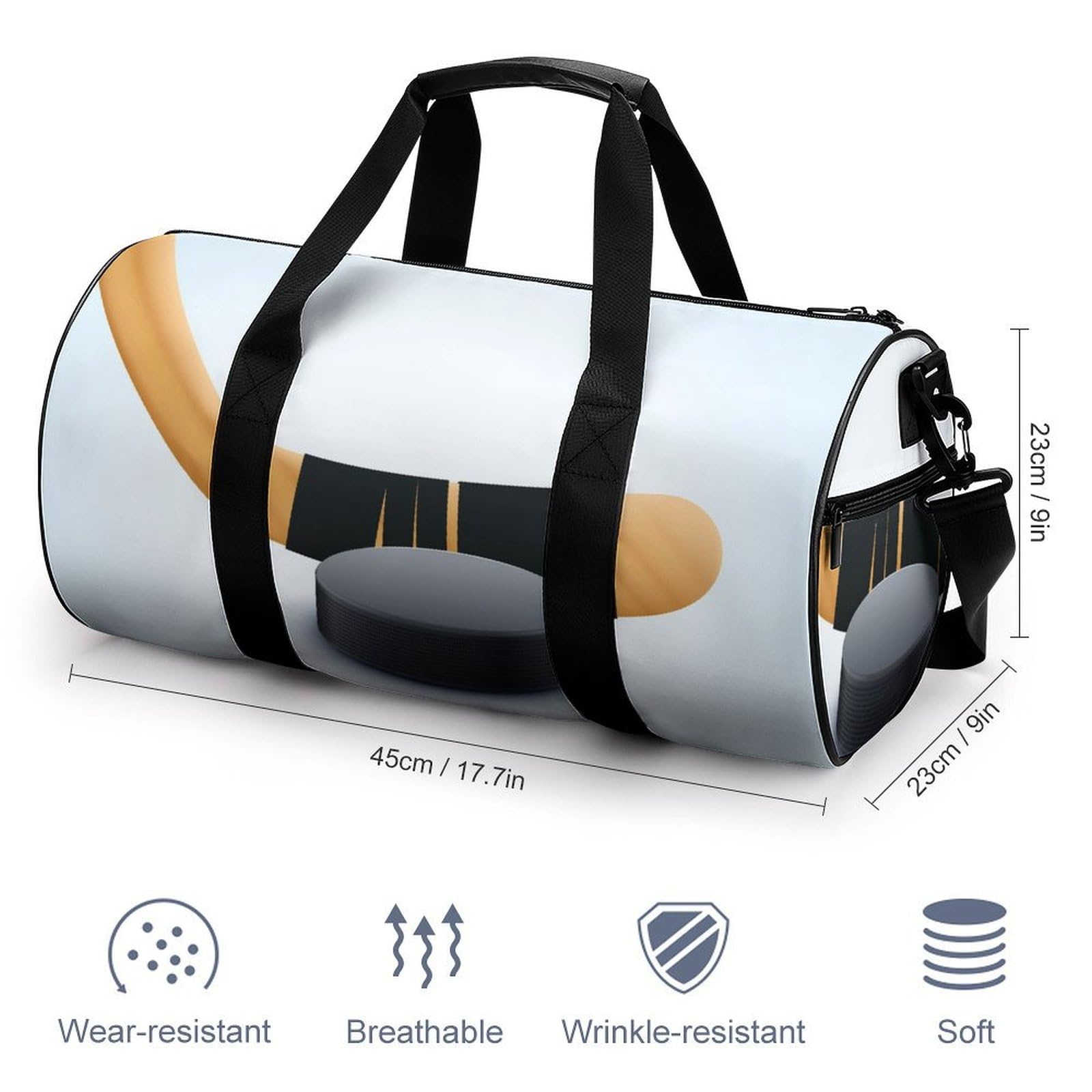 Hockey Sac De Sport Gym Sac De Voyage Sac Week-End Duffel Bag pour Camping Randonnée Voyage 45x23x23cm