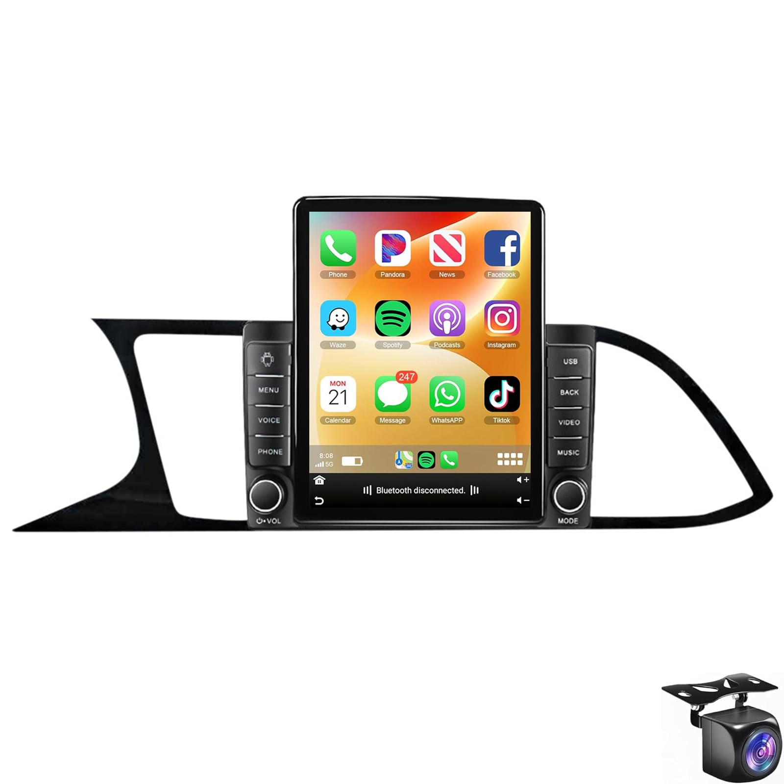 9.7 Inch Touch Screen Android 15 Car Radio for Seat Leon 2012-2018