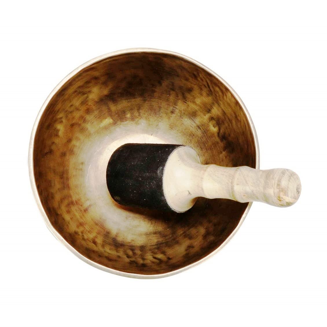 numeroastro Singing Bowl Handmade In Brass with Wooden Stick | Meditation Bowl | Music Therapy (6 Inches Approx) (1 Pc) Gold 1