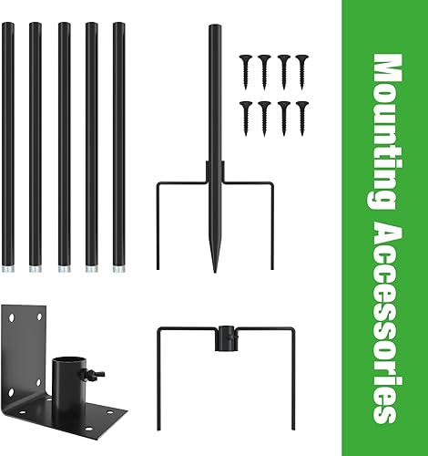 Miniatura 2 de ERYTLLY Bird House - Kit de montaje en poste de 96 pulgadas, barra de soporte universal ajustable para colibríes, soporte universal con 5 puntas