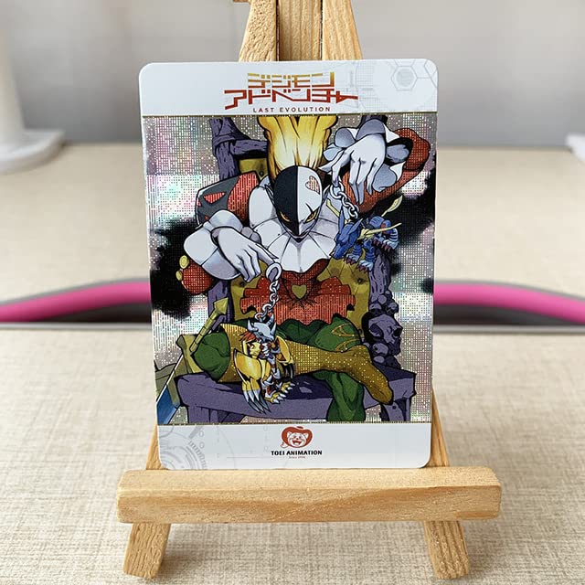 ТоуAE - 3pcs/set Digimon Adventure Animation Characters War Greymon Metal Garurumon Piemon Flash Card Anime Collection Cards Gift Тоу (Rainbows flash-2)