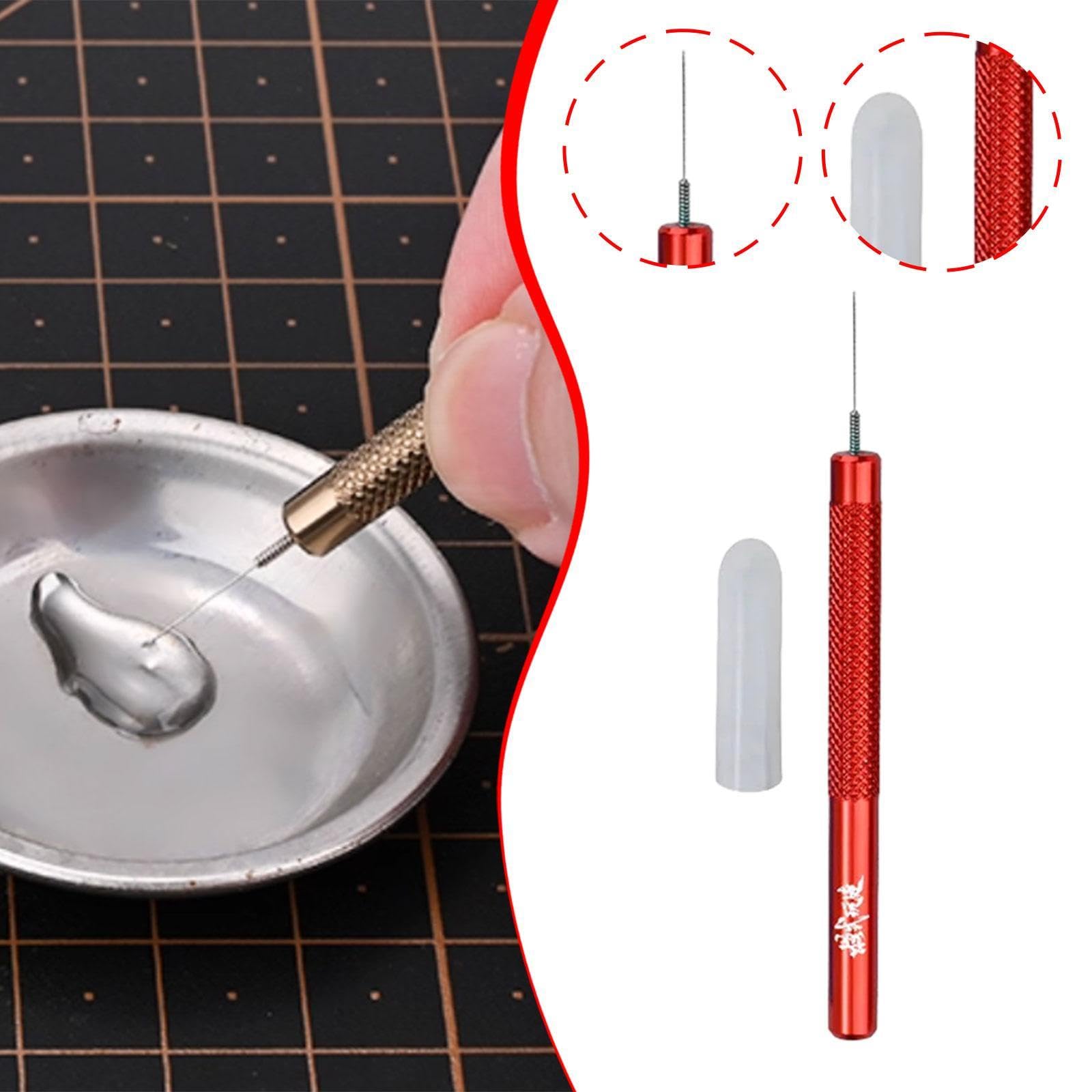 Präzisions Kleberauftragsstift Aus Metall mit Feiner Spitze für Filigrane Arbeiten für Modellbau Schulprojekte Und Hobbybasteln, Rot