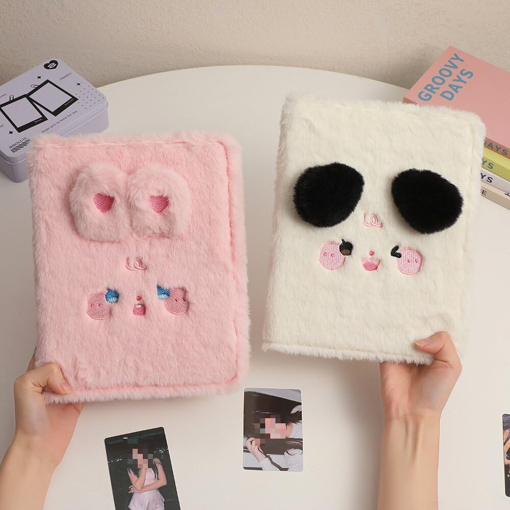 Pluszowy uchwyt na karty fotograficzne Kpop, 3 cali, segregator na książki, A5 kpop, 30 arkuszy, 240 kieszeni, mini album na karty