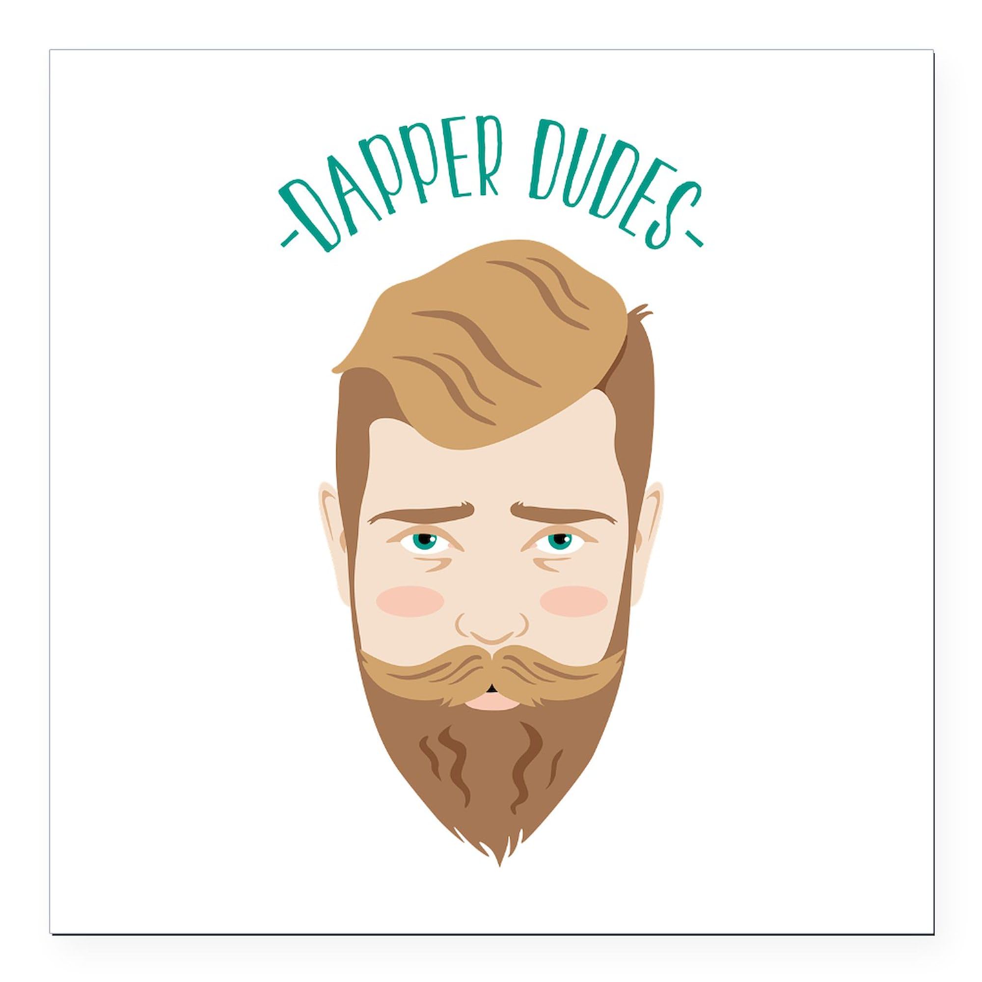 CafePress Dapper Dudes Square Car Magnet 3 X 3 Square Car Magnet, Magnetic Bumper Display
