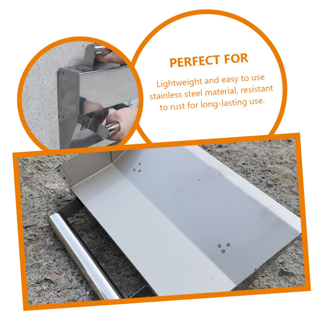 DOITOOL Strumento Professionale in Acciaio Inox Per Finitura Intonaco e Rasatura Pareti Interne Cazzuola Versatile Per Stucco Muro Pronto e Rasante Muri Esterni Per Riparazioni Murali Prec