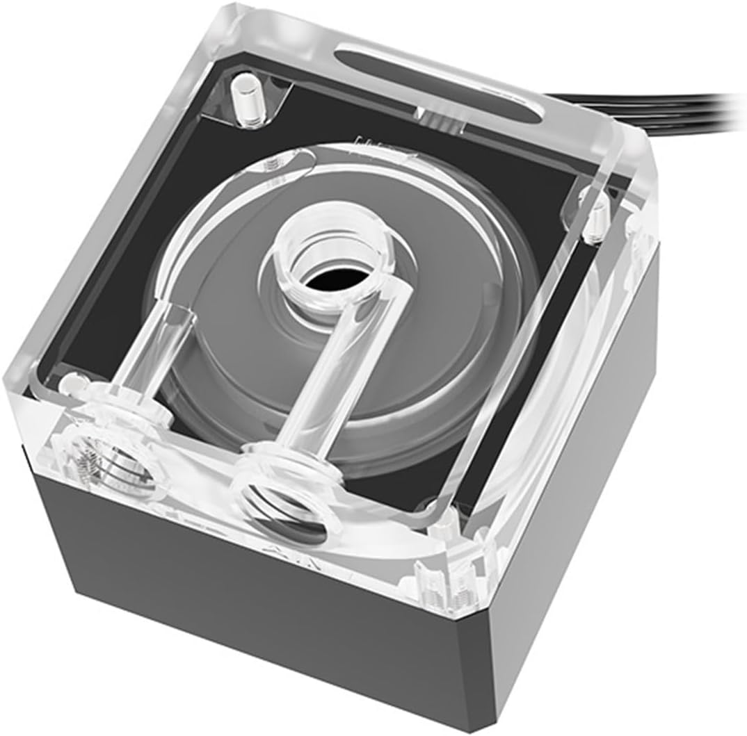 Compute Cooling pc Water Cooler Mute Pump PWM Intelligent Flow 800L/H 12V/5V RGB Light aure. PU-FS4M-J(No Light(Acrylic lid,Small 4pin)