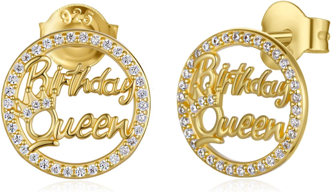 Birthday Earrings for Women 925 Sterling Silver Happy Birthday Earrings Party Jewelry Gifts