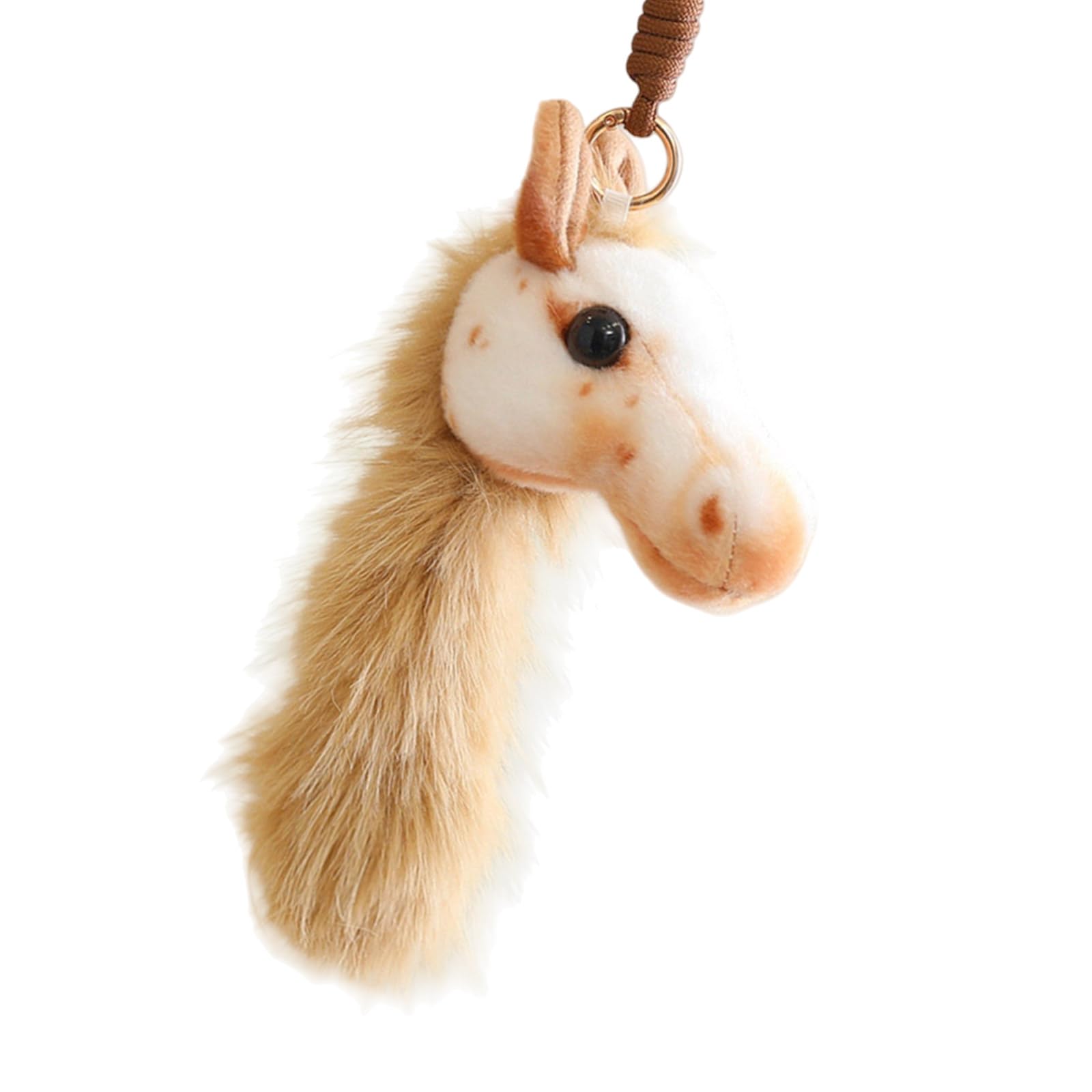 Tfaoys A Dorable Cartoon Horse Head Plush Pendant Holidays Birthdays Home Decoration Safe Materials Ornament Holiday Decoration
