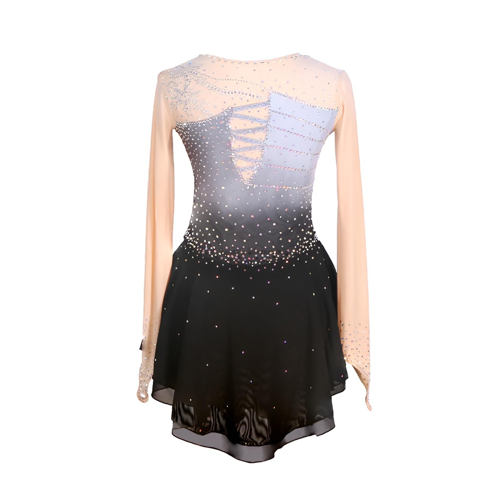 Robe De Patinage Artistique for Filles, Robe De Patinage Sur Glace Scintillante Personnalisable for La Performance Et La Compétition
