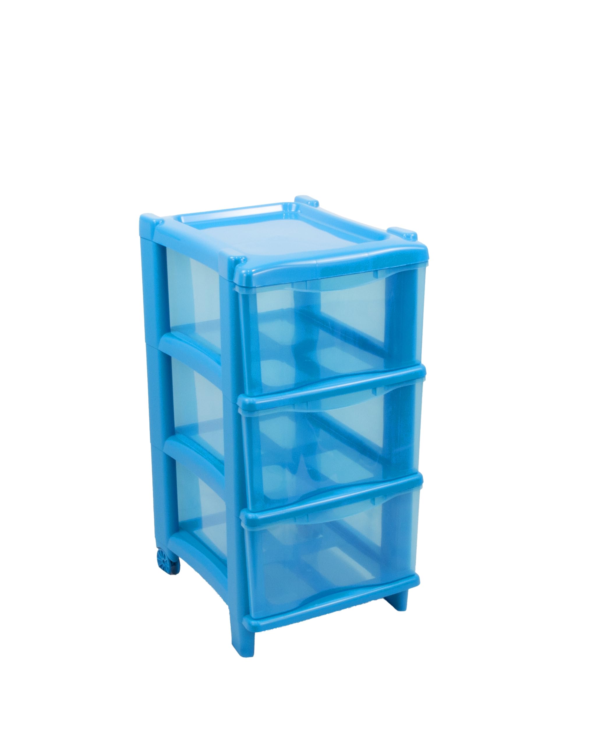 GIO'STYLE Cassettiera Essential Cassie Bimbo | 3 Cassetti | Azzurro | H 60 cm | Made in Italy