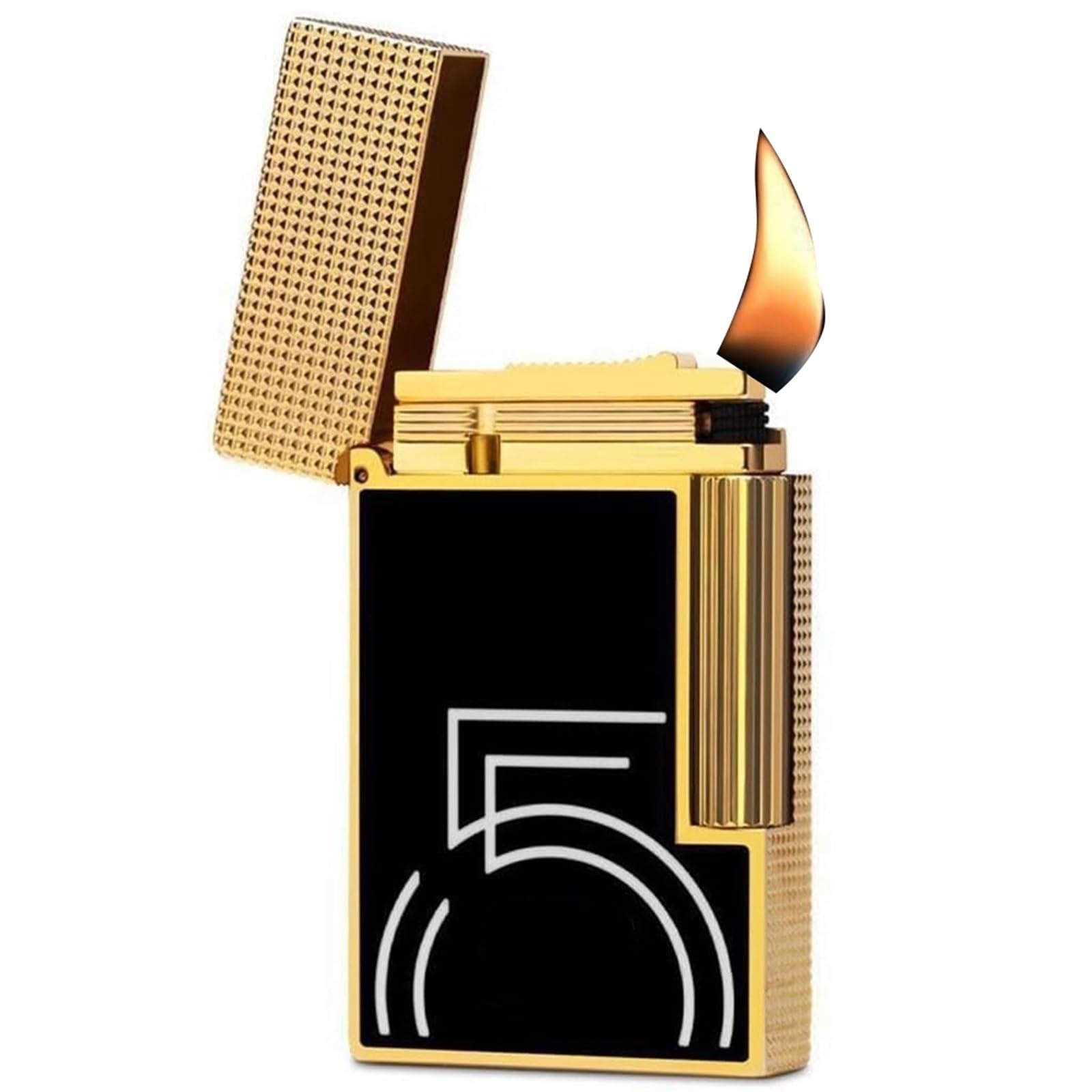 Soft Flame Butane Gas Lighter Side Pulley Ignition Lighter Classic Retro Lighter Best Butane Lighter Adjustable Flame No