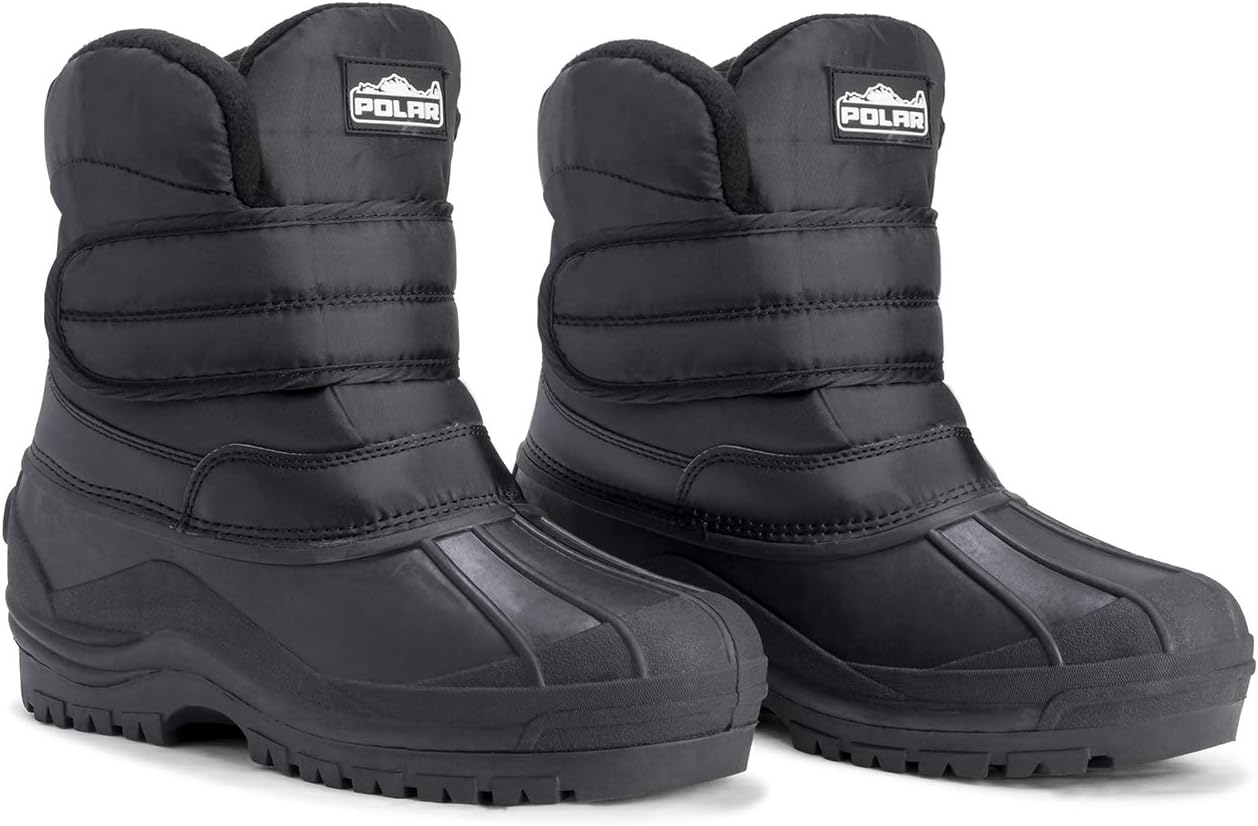 Polar Mens Nylon Snow Hiking Thermal Outdoor Single Strap Stable Mucker Boots 9