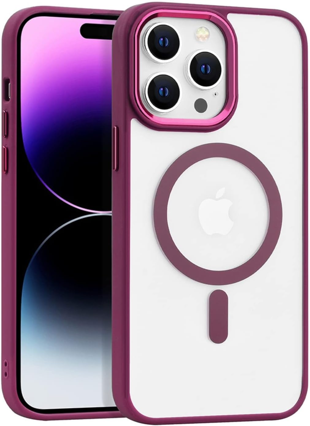 GEEKTECH iPhone 13 Purple Case with Free 3D Antistatic Tempered Glass - Slim Fit, Compatible, Stylish, Drop Tested & Ultimate Protection