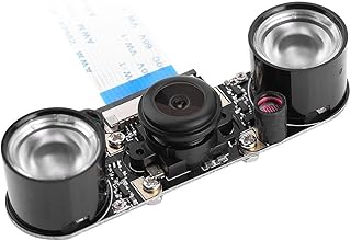 Professional Camera Module for Raspberry Pi with 5MP 1080p Camera+OV5647 Chip +Adjustable Focus+160° Wide Angle Fisheye Lens+Fill Light,Video Webcam for Raspberry Pi 3/2/B+
