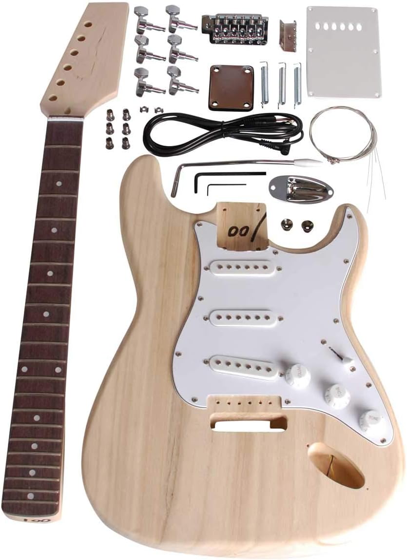 Kit Assemblaggio Chitarra Elettrica Hollowbody TL-Style Rocktile - Corpo Paulownia, Manico Acero