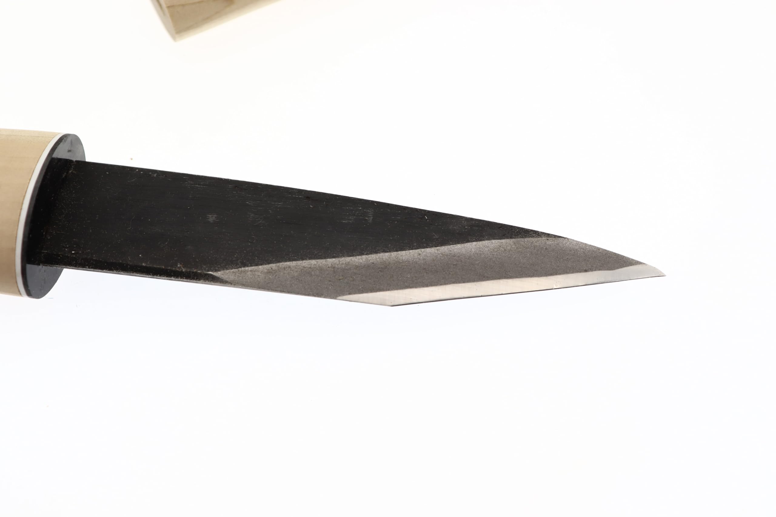 Couteau Artisanal Kiridashi Lame Carbone Menuiserie Ébénisterie Bois Forgé Main au Japon Noire 120 mm