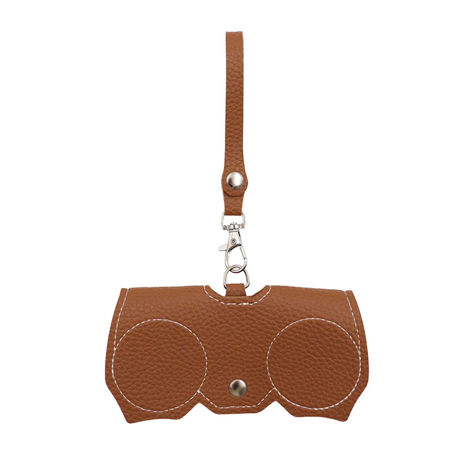 Glasses Bag Handmade Dustproof Glasses Clip PU Leather Case Eyeglasses Pouch Brown|Health & Beauty | Vision Care | Eyeglass Cases-image-14