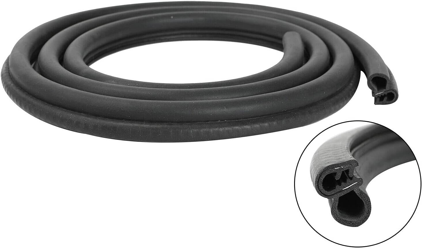 1M LShape Auto Car Door Trunk Seal Strip Rubber Weather Strip Edge