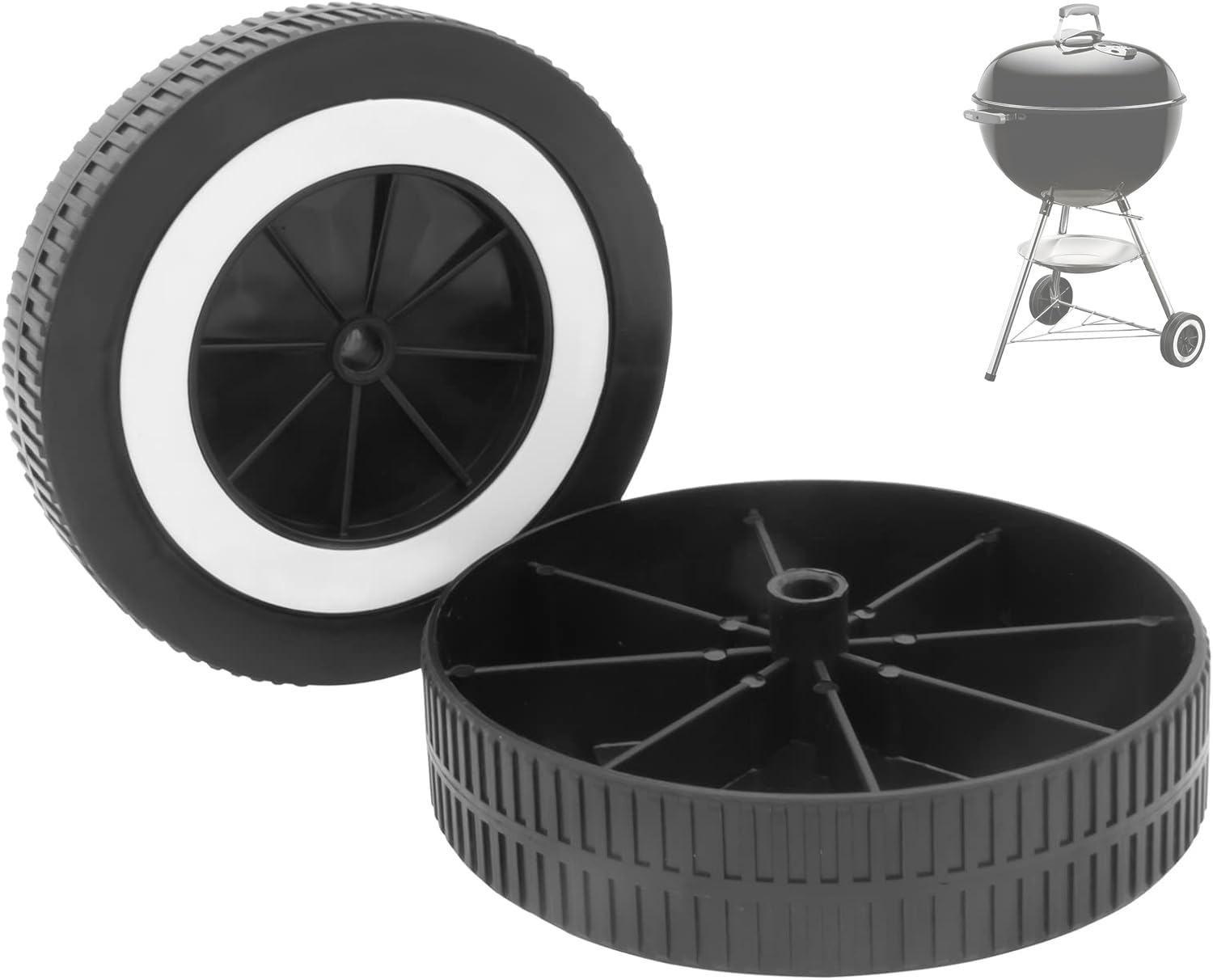 Grill Wheel Parts for Weber 22 inch Charcoal Kettle Grill 741001, 14401001