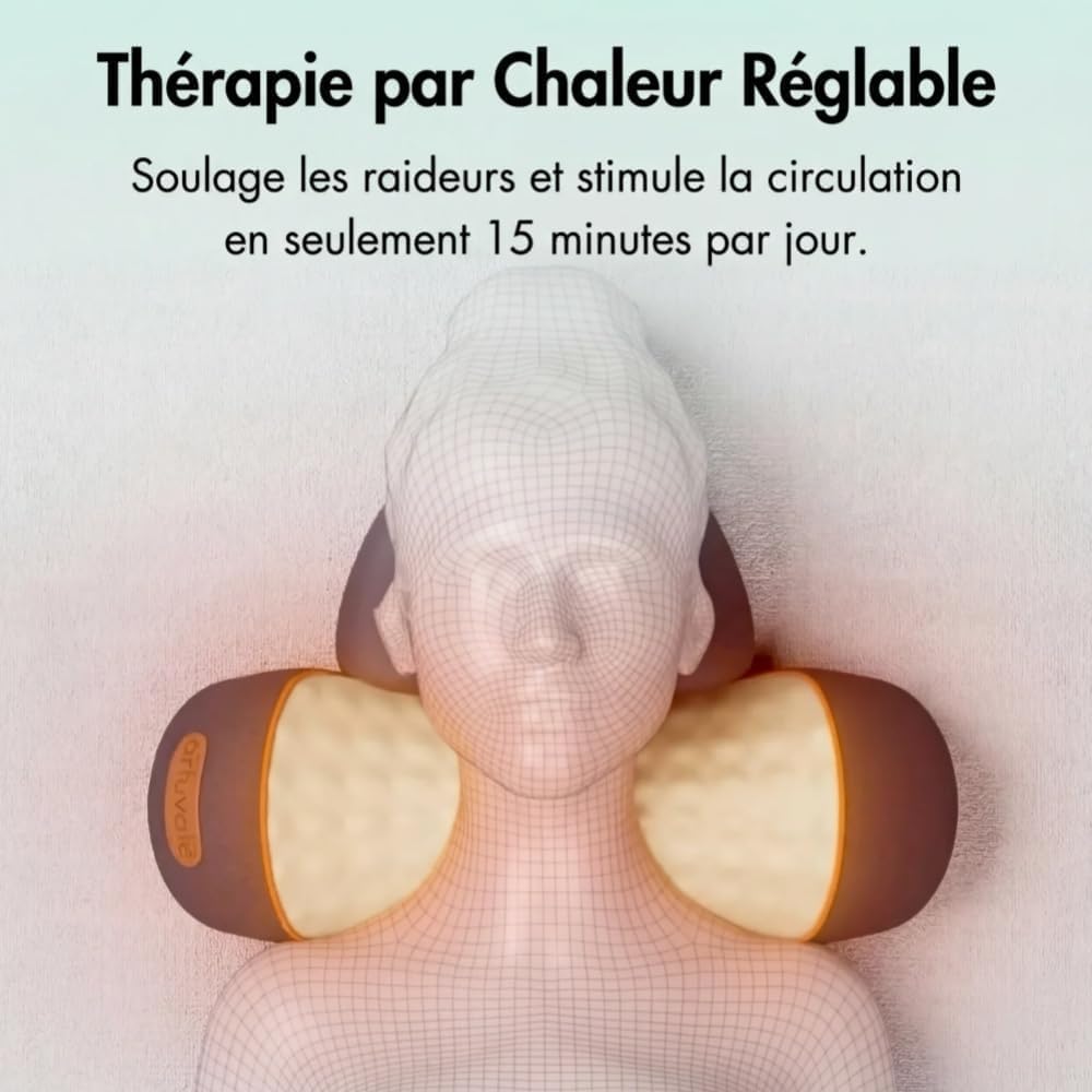 Theratex 3-In-1 Massagegerät Nacken, Relavie Kissen,mit Heiz- und Massagefunktion,Ein angenehmes Erlebnis für Sie