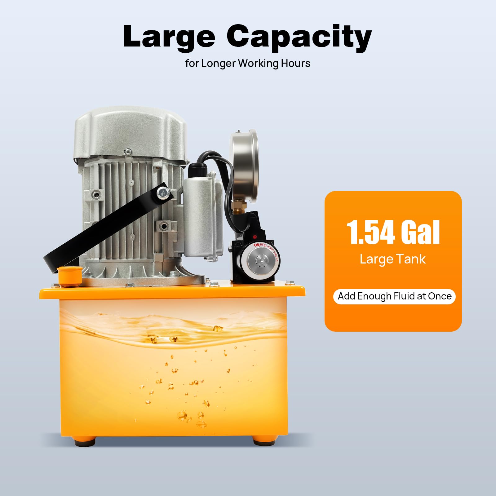 Bomba hidráulica eléctrica, 220V 750W cilindro hidráulico 2-70Mpa bomba de potencia hidráulica, tanque de combustible 7L, unidad de potencia hidráulica puede ser para mantenimiento, maquinaria