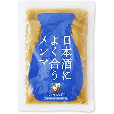メンマ屋大門 おつまみ 日本酒 によく合う メンマ 200g [鯛だしを利かせた和風の逸品] 味付け 極太 肉厚 完全発酵原料 漂白剤不使用 国内加工