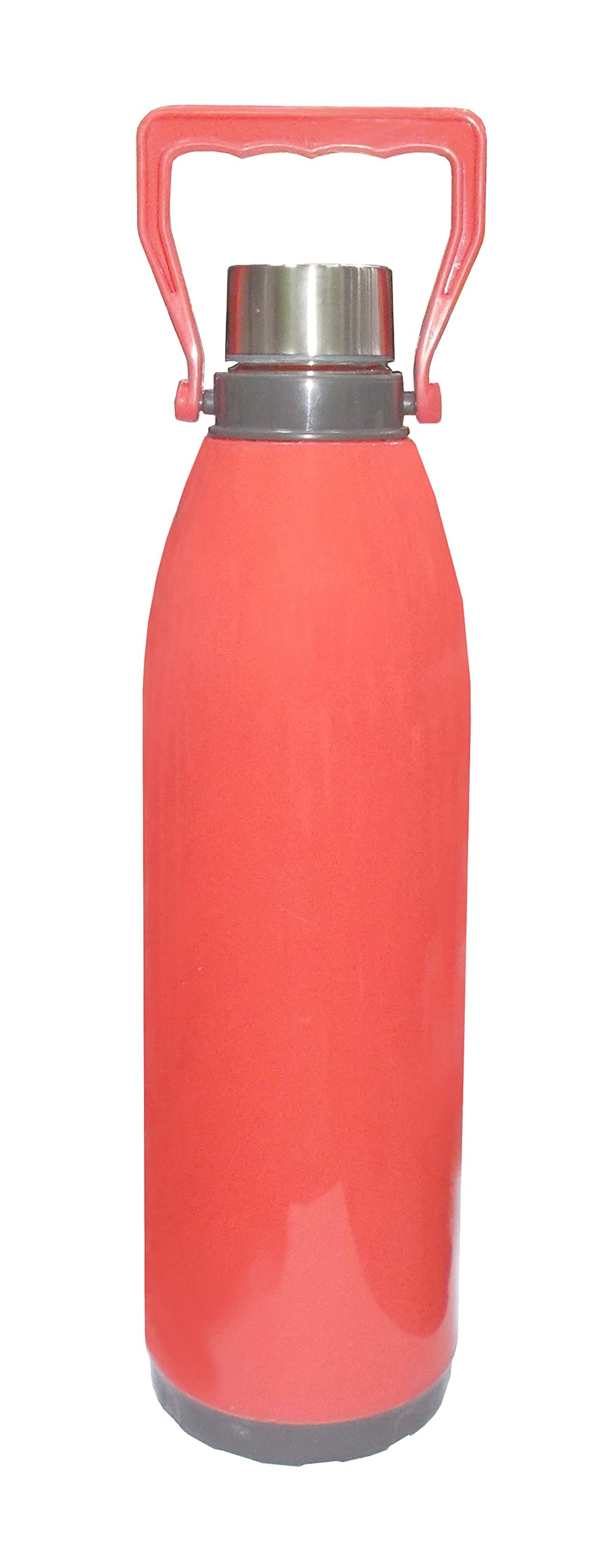 Cool N Cool 1700ML Double Walled Insulated Water Bottle with Handle Unbreakable Design 1.7 Liter 100% Food Grade BPA Free for Travel Office Shopping Sports Picnic School Etc (Red)
