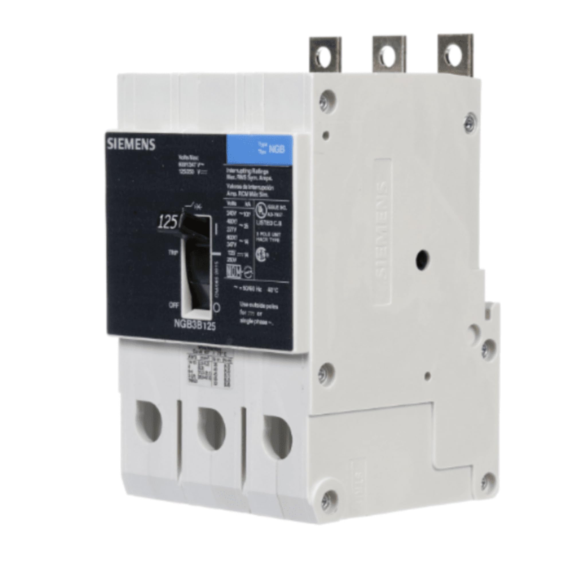 BREAKER NGB 3P 125A 600V 14KA LD LUG