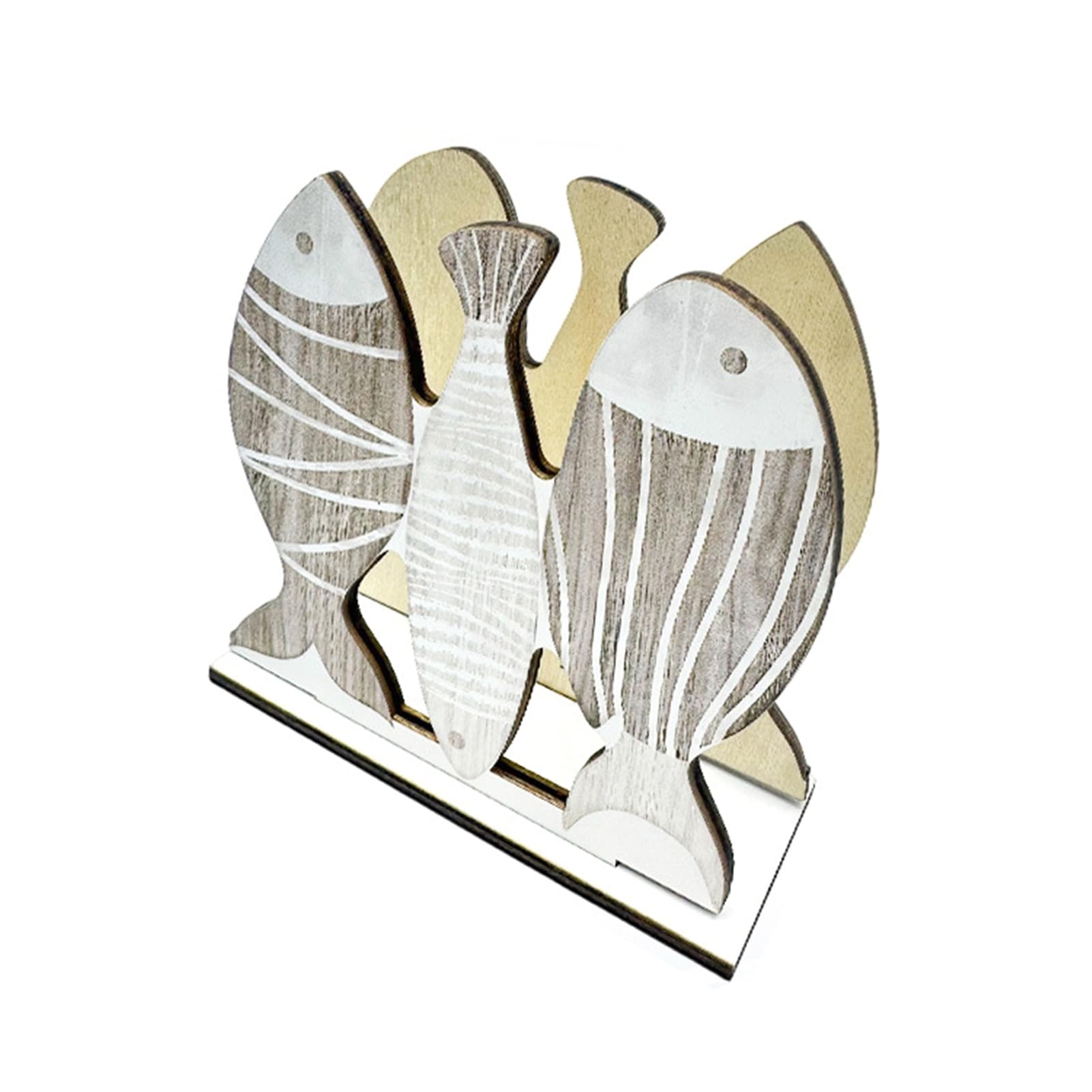 Glifora Wooden Napkin Holder - Vertical Ocean Style Napkin Dispenser, Square Ordered Storage Towel Holder for Kitchen and Dining Table Decor