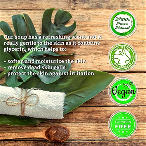 Sapone naturale fatto a mano con spugna sbucciata