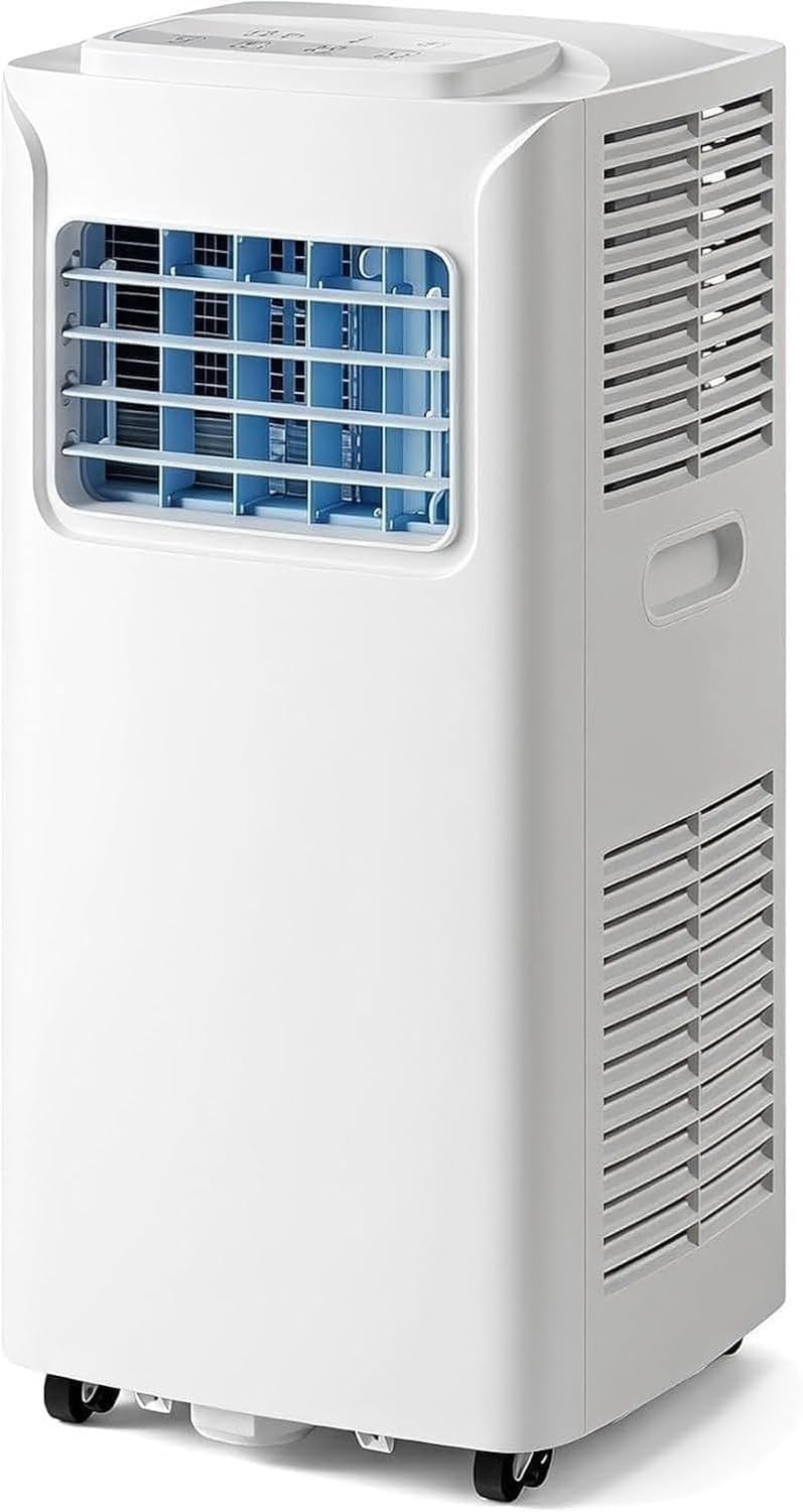 Aire Acondicionado Portátil 12000 BTU Enfría 30 m², Control Remoto, Temporizador 24H, Kit de Instalación, 2 Velocidades y Oscilación, con Enchufe, 7000 Btu, 7000 BTU