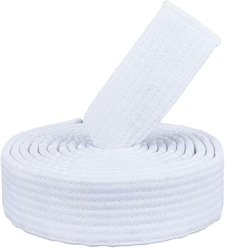 CREATCABIN White Karate Belts Polyester Martial Arts Belt Judo Jiu-Jitsu TKD Aikido Uniform Rank Belt Long Soft Universal Fit Adult Belts Taekwondo for Men Women Sports Training Equipment 8.53ft