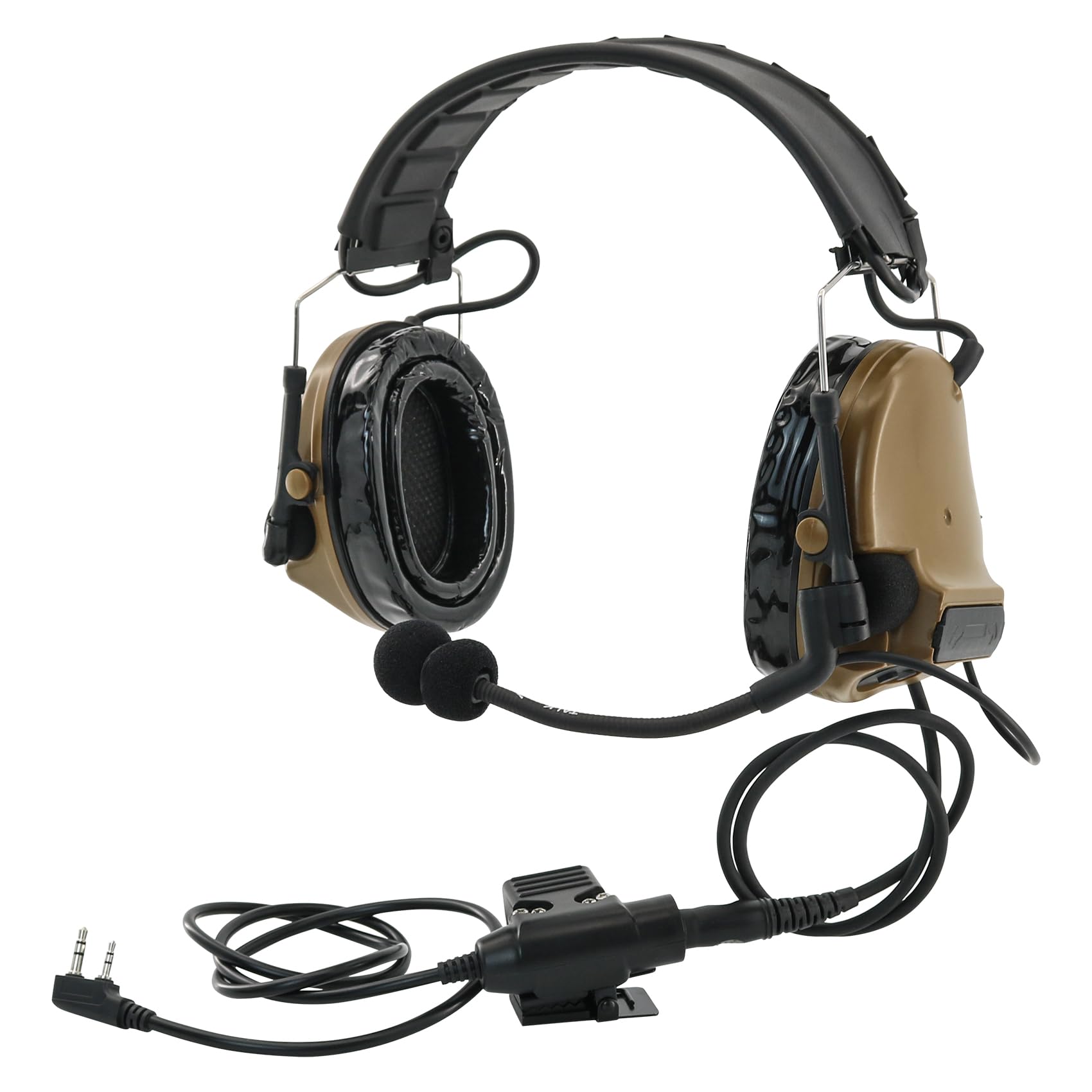 HEARFALCOM Comta III (Comta ii Headset Upgrade Version) Tactical Airsoft Sports Noise-Cancelling Pickup Silicone Earmuffs Shooting Headset (CB)