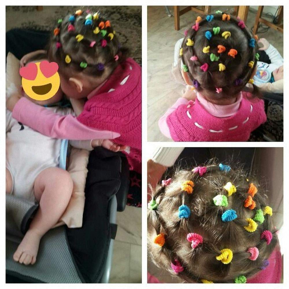 Cravates De Bandes De Cheveux,200pcs élastiques en caoutchouc colorés ne blessent pas les cheveux,pour Bambin Bébé Des gamins