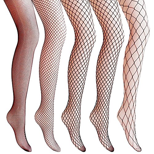 Amandir Fishnet Stockings for Women Lace Mesh Patterned Fishnet Leggings Tights Net Pantyhose