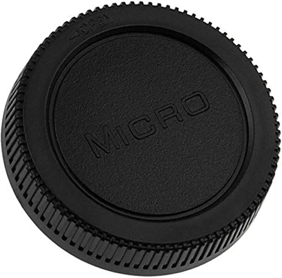 Tampa de lente traseira de substituição Fotodiox compatível com câmeras sem espelho Micro Four Thirds