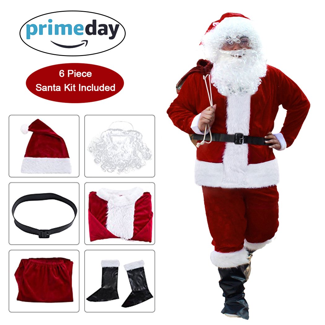 SOMOYA Santa Costume, Burgundy Santa 