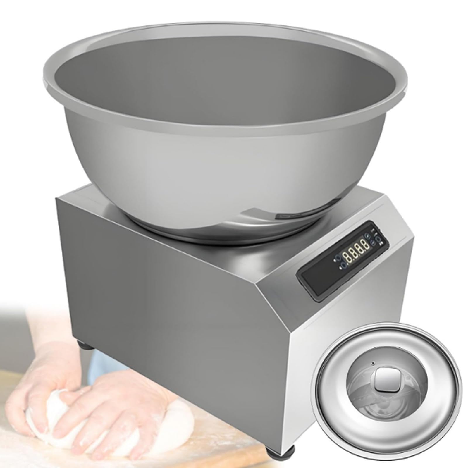 XygZythror Electric Dough Kneading Machine With Removable Stainless Steel Bowl, Electric Dough Maker, 5kg/8kg Dough Kneading Machine, For Bakery, Restaurant 8kg