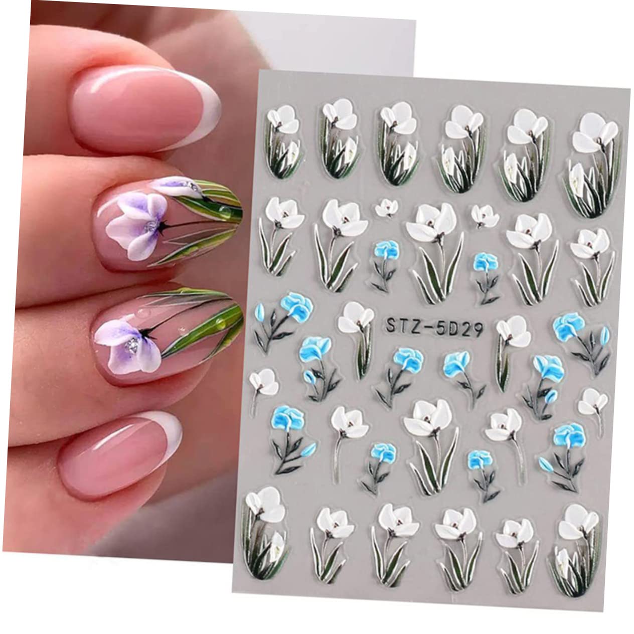 Healeved 18fogli Adesivi Per Unghie Design Per Decorazioni Su Unghie e Scrapbook Facili Applicare e Creativi Per