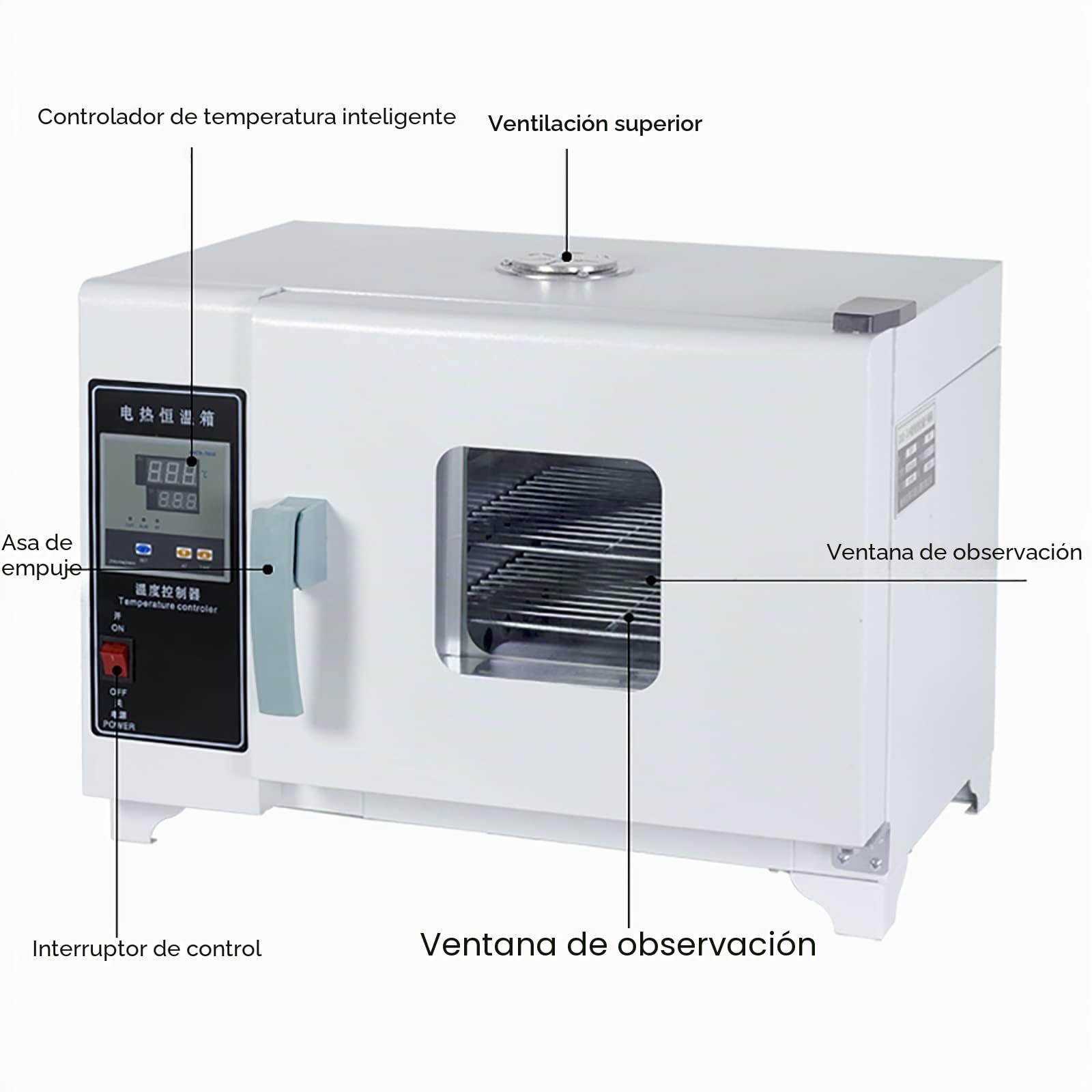 Incubadora de germinación de semillas microbianas de laboratorio de 16 L con instrumento inteligente controlable, horno eléctrico de temperatura constante para moho bioquímico, control de humedad