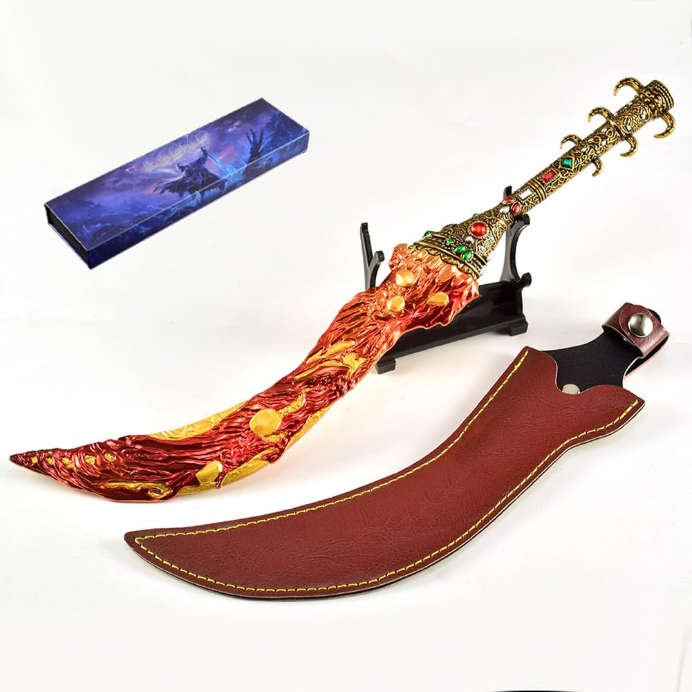 Magma Blade - Metalowa Figurka 30cm ze Standem - Kolekcjonerski Gadżet Inspirowany Grami - W Eleganckim Pudełku - Idealny Prezent dla Fanów Fantasy i Graczy