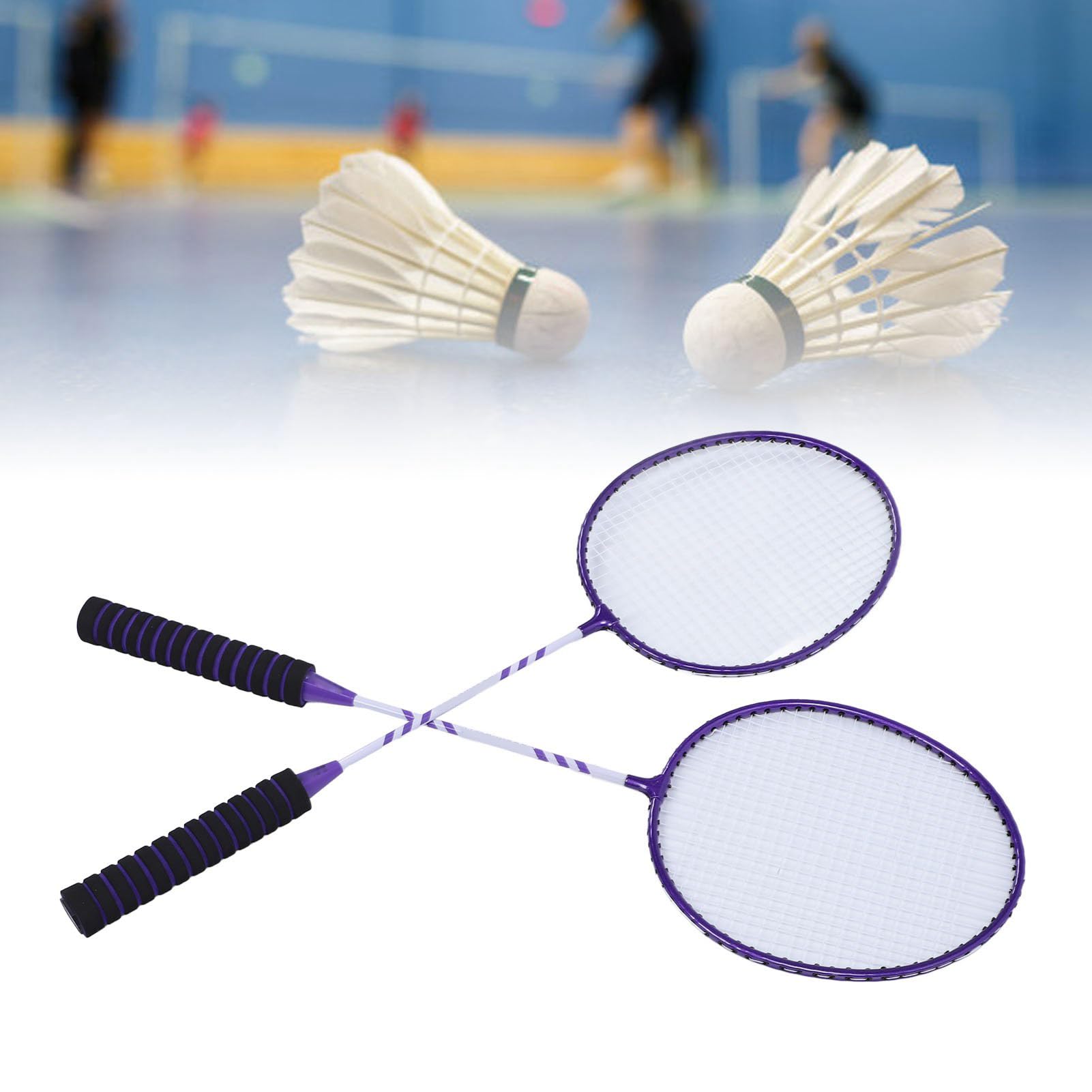 Juego de raquetas de bádminton deportivas, antideslizantes, con pelotas de nailon y bolsa de transporte