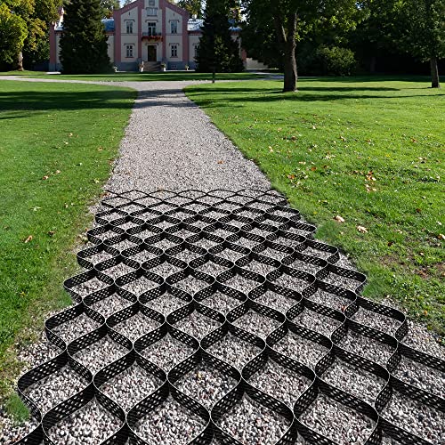 VIVOSUN 3’’ Depth Ground Grid, 9x17 ft, High-Density HDPE Geo Cell, 1885 lbs per sq ft Load, Foldable & Tensile, Easy Installation with Gloves, Perfect for Gardens, Driveways, Pathways, Slopes