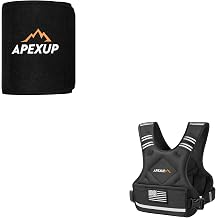 APEXUP Adjustable Weighted Vest 4-10lbs + Sweat Waist Trainer M