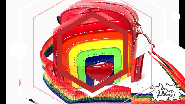Bolso Colorido para Niñas de Cuero Sintético PU miniatura 7