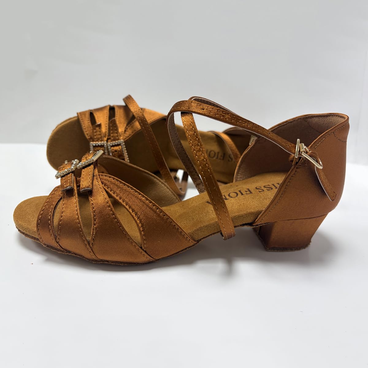 Zapatos de baile para niños y niñas, tacón latino, 3,5 cm, estándar para salsa de baile, para principiantes, práctica — view 3