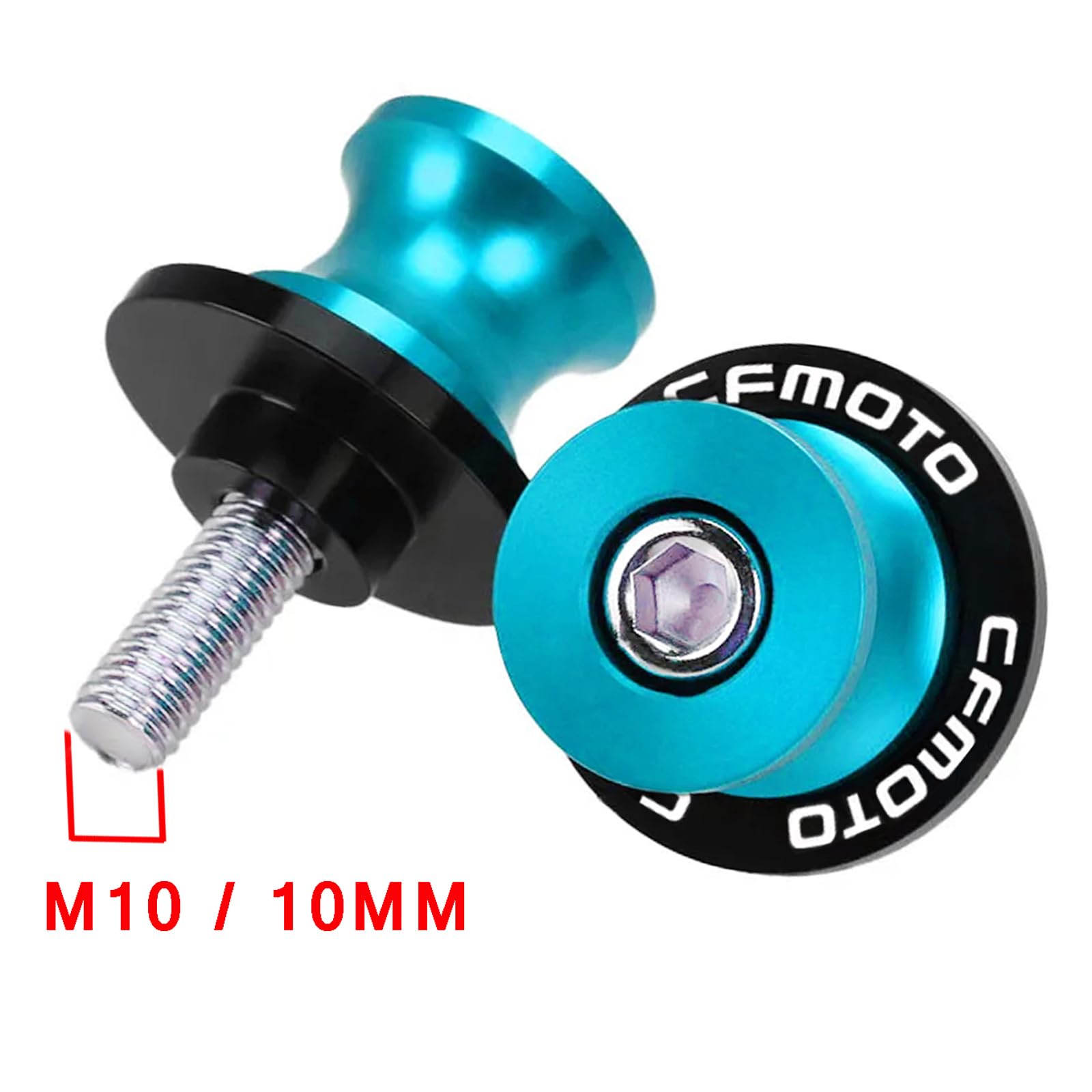 Moto M10 x 1.25 Diabolos 10MM Bobines pour CFMOTO 450NK 450SS 450SR 450MT 650MT 800MT 700CL-X 250SR 300NK - Bleu